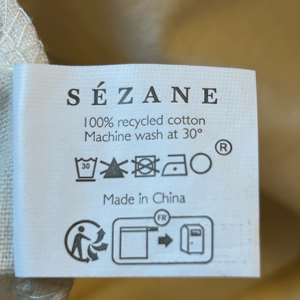 Sezane 100% cotton drawstring bag, Cream, New - Picture 5 of 5
